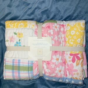 Pottery Barn Kids Floral Patchwork Santa Barbara Quilt -toddler size